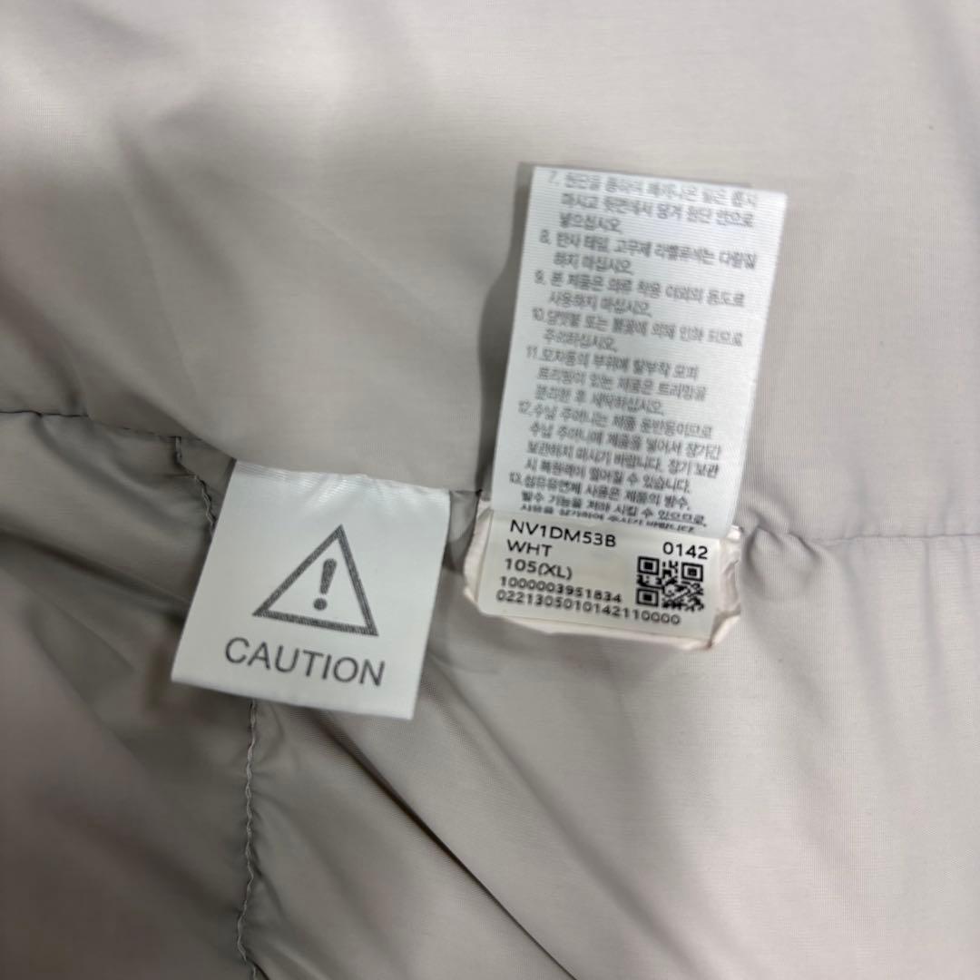 ☆人気　ノースフェイス　ダウンベスト　ブラック×ホワイト　XL