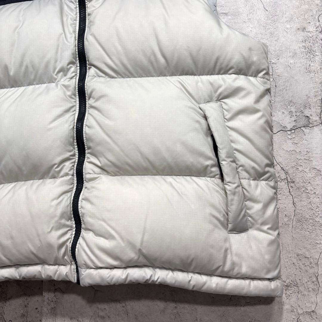 ☆人気　ノースフェイス　ダウンベスト　ブラック×ホワイト　XL