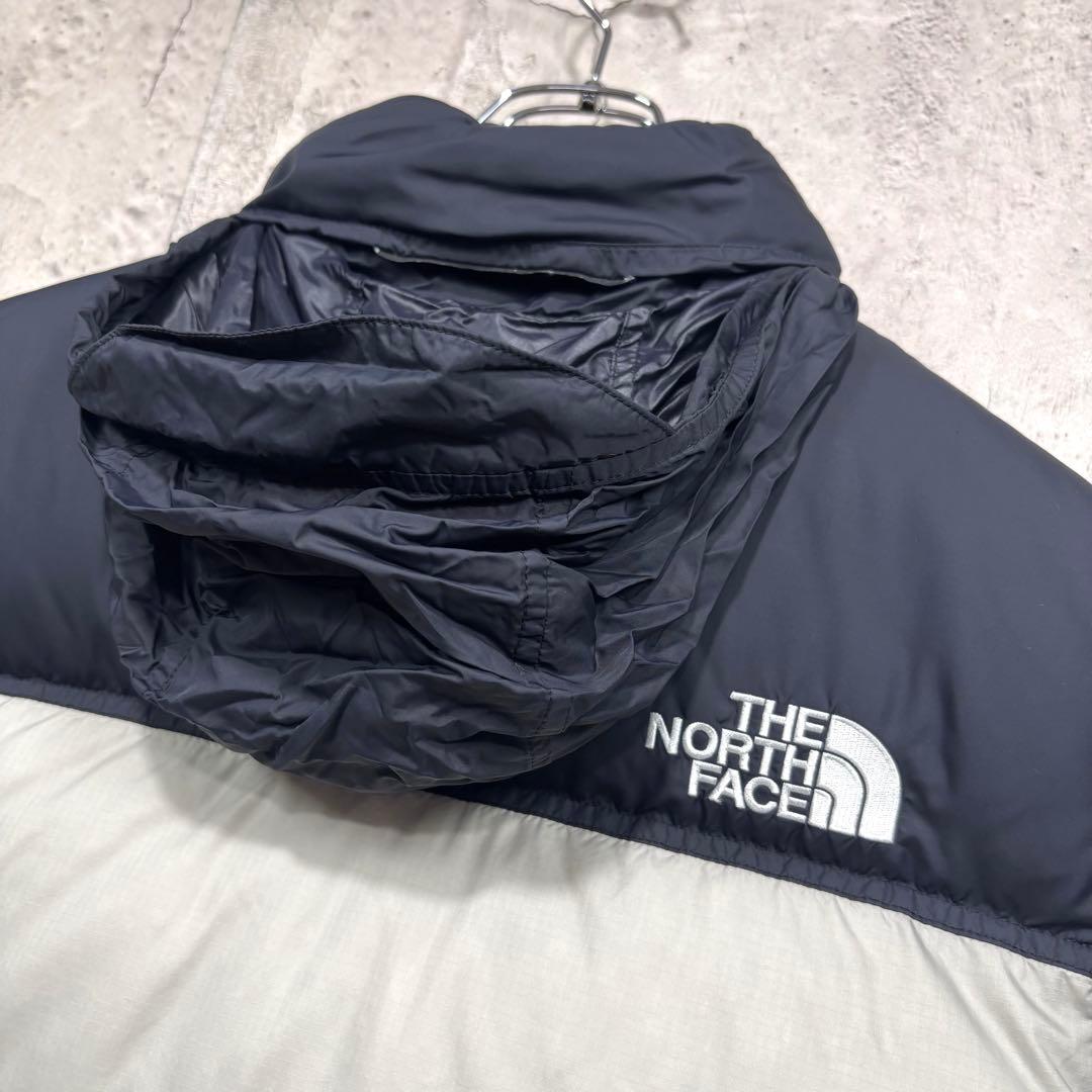 ☆人気　ノースフェイス　ダウンベスト　ブラック×ホワイト　XL