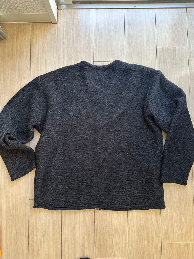 90sJ.Crew グレー ジップアップカーディガン M