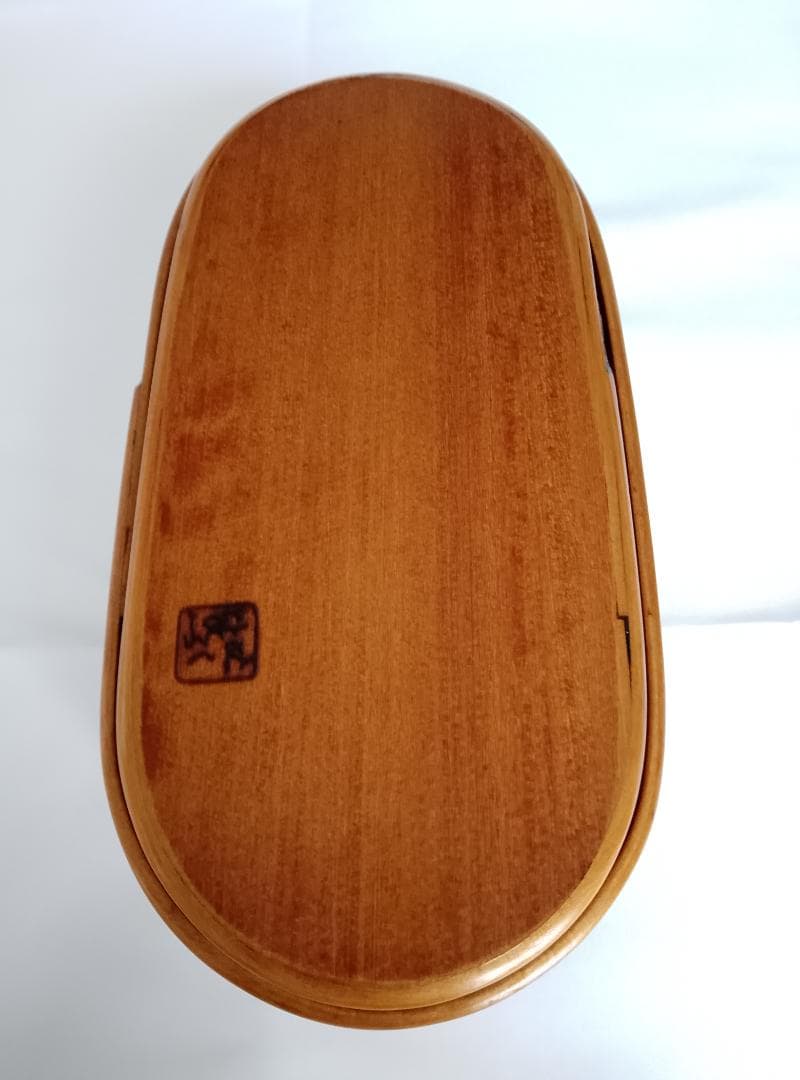 四代目鹿峰 ぬし熊 尾鷲曲げわっぱ 弁当箱 小判型 未使用品