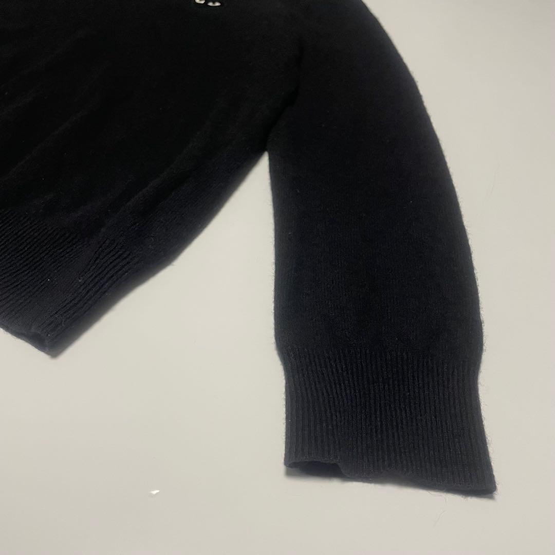 プレイコムデギャルソン　ウールニット　ブラックM ハートワッペン