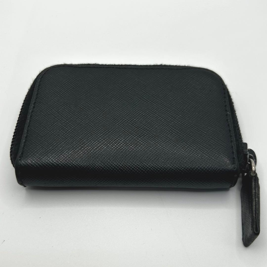 PRADA プラダ　キーケース　ラウンドジップ　サフィアーノレザー　ブラック