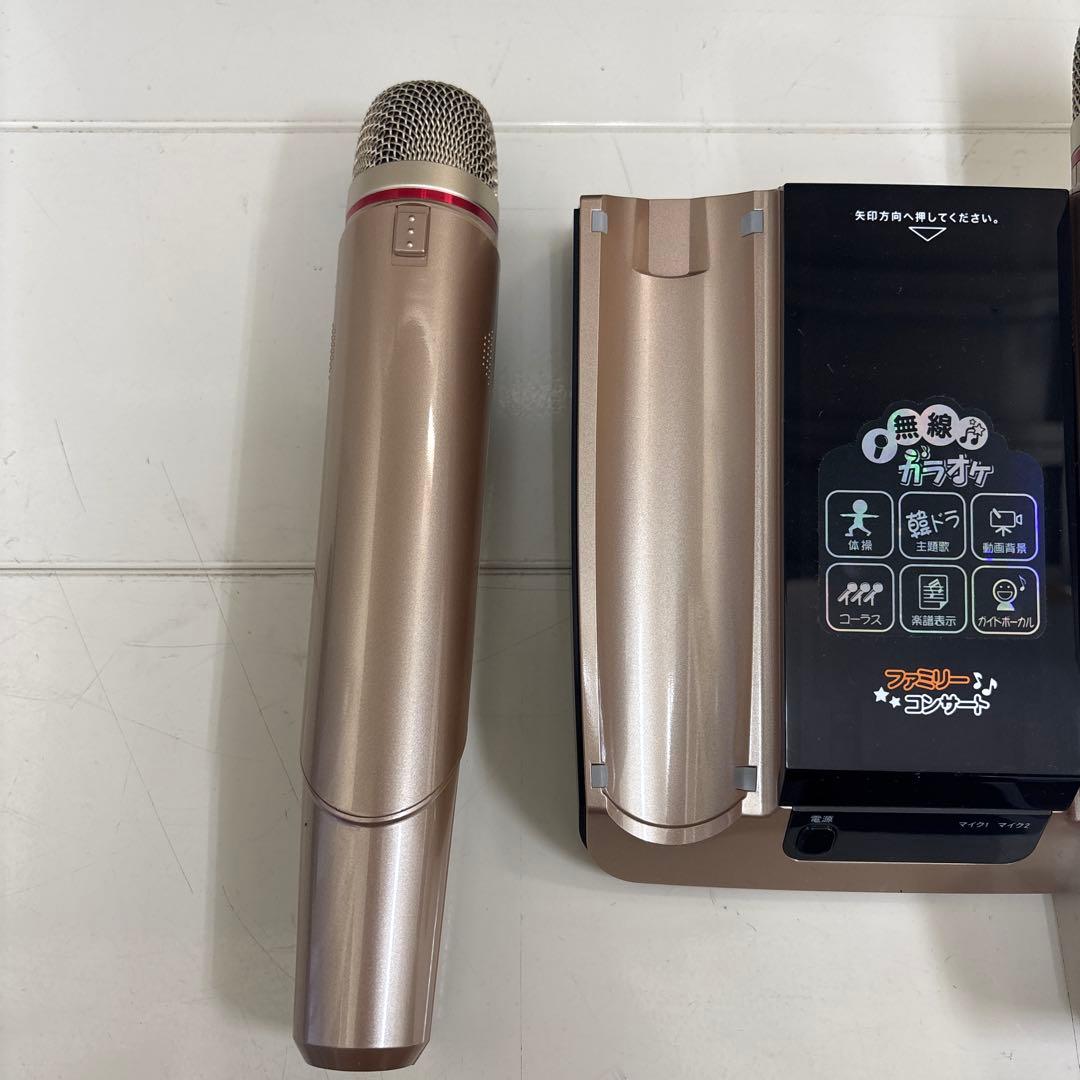 【美品】ファミリーカラオケセット 2本マイク付き