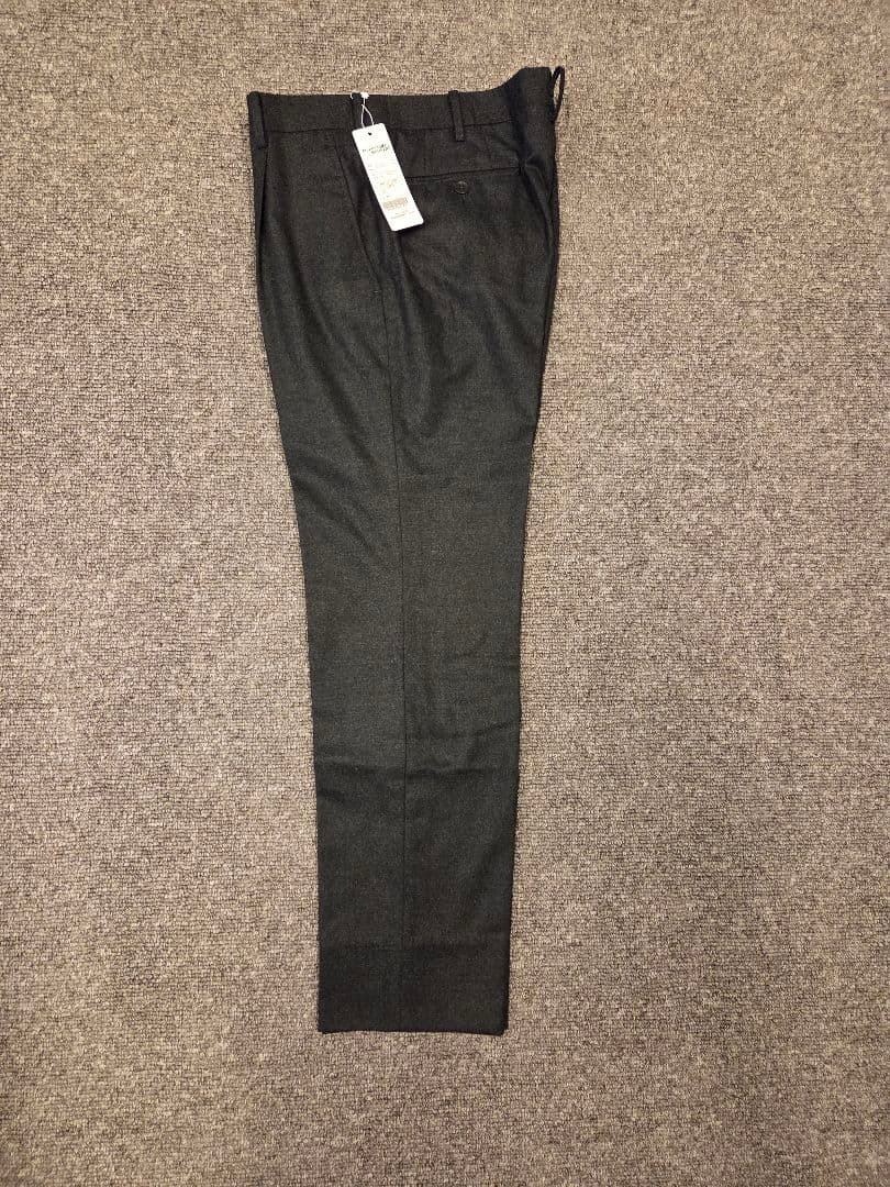 値下げ★新品★鎌倉シャツ ウールスラックス サイズ46 ダークグレー