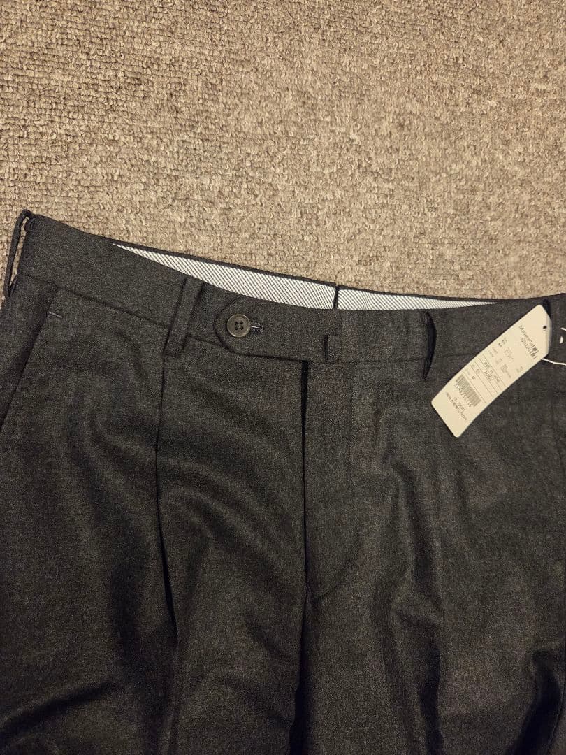 値下げ★新品★鎌倉シャツ ウールスラックス サイズ46 ダークグレー