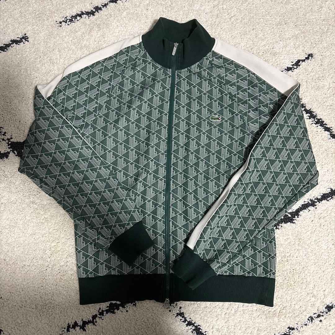 ラコステ モノグラム トラックジャケット グリーン Mサイズ