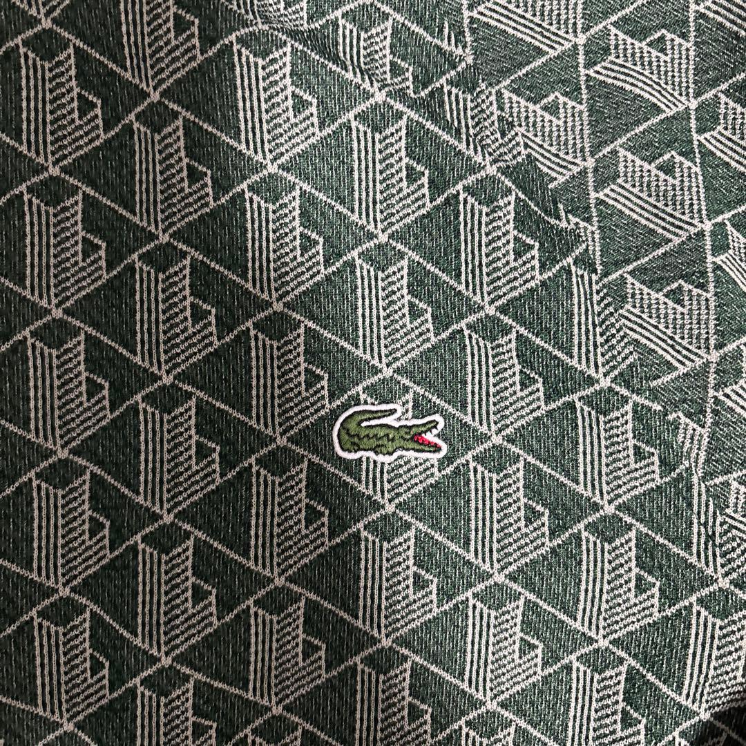 ラコステ モノグラム トラックジャケット グリーン Mサイズ