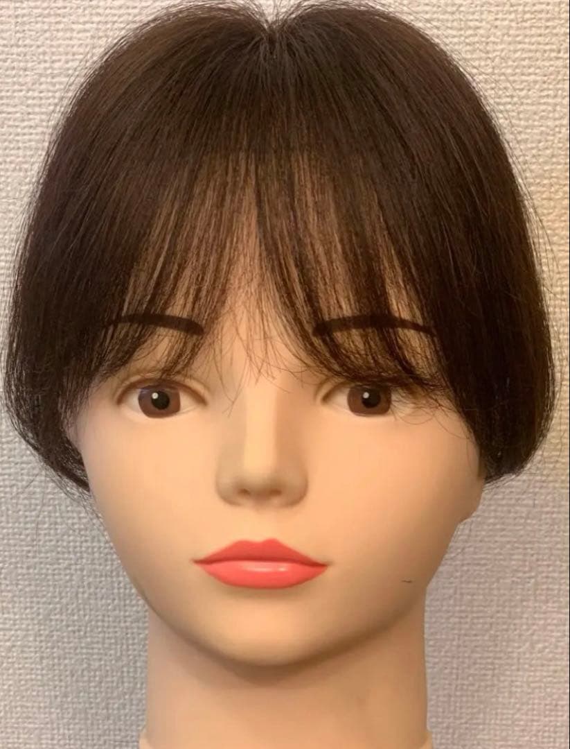 部分ウィッグ　分け目ウィッグ 前髪あり　人毛レミウィッグ