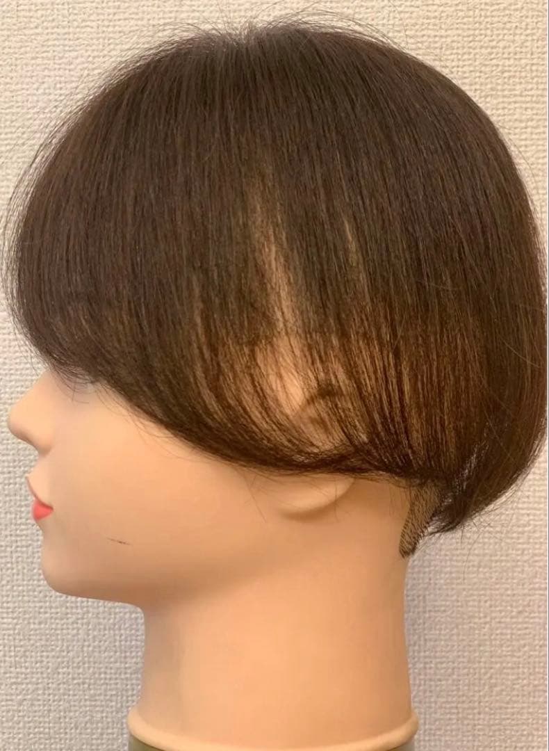 部分ウィッグ　分け目ウィッグ 前髪あり　人毛レミウィッグ