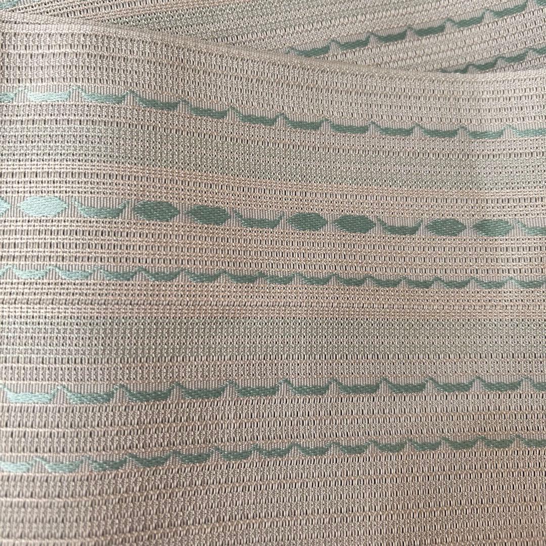 半幅帯 水色 紗　4寸博多浴衣帯　正絹　本場筑前博多織「西村織物」謹製