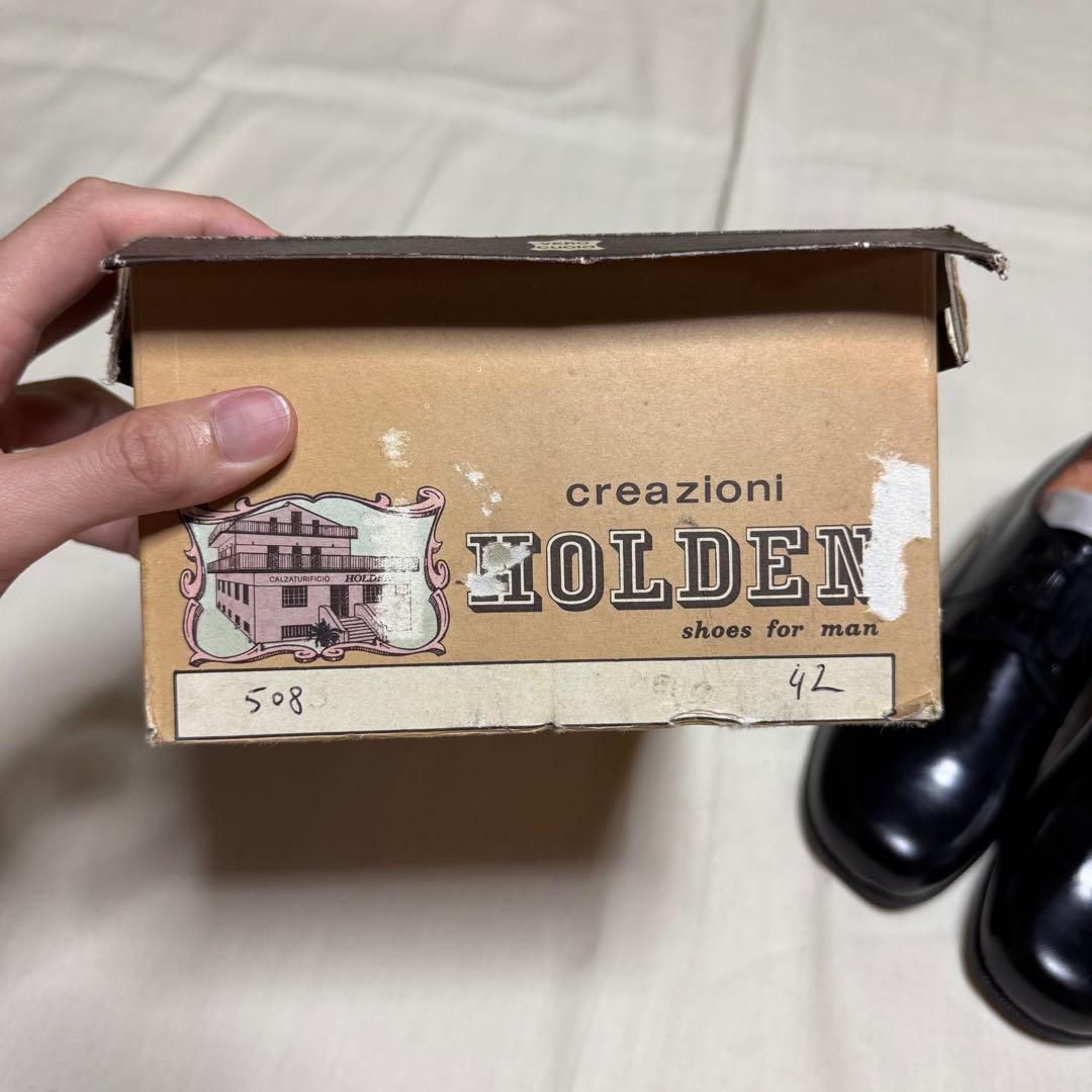 イタリア軍　レザー　パレードシューズ　HOLDEN 42 デッドストック　本革