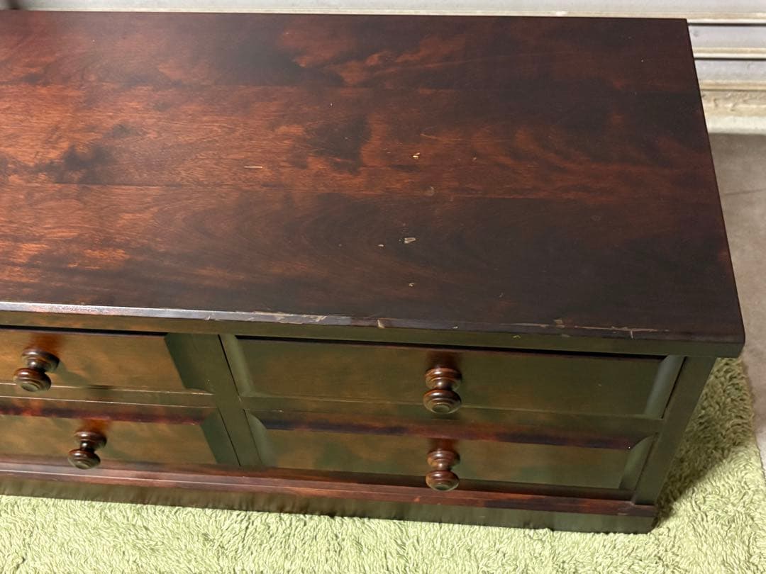 ☆ バレエダンサー　北海道民芸 ローチェスト 幅129.5cm　整理 収納