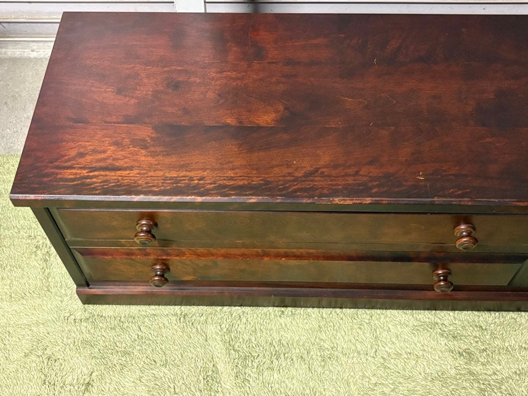 ☆ バレエダンサー　北海道民芸 ローチェスト 幅129.5cm　整理 収納