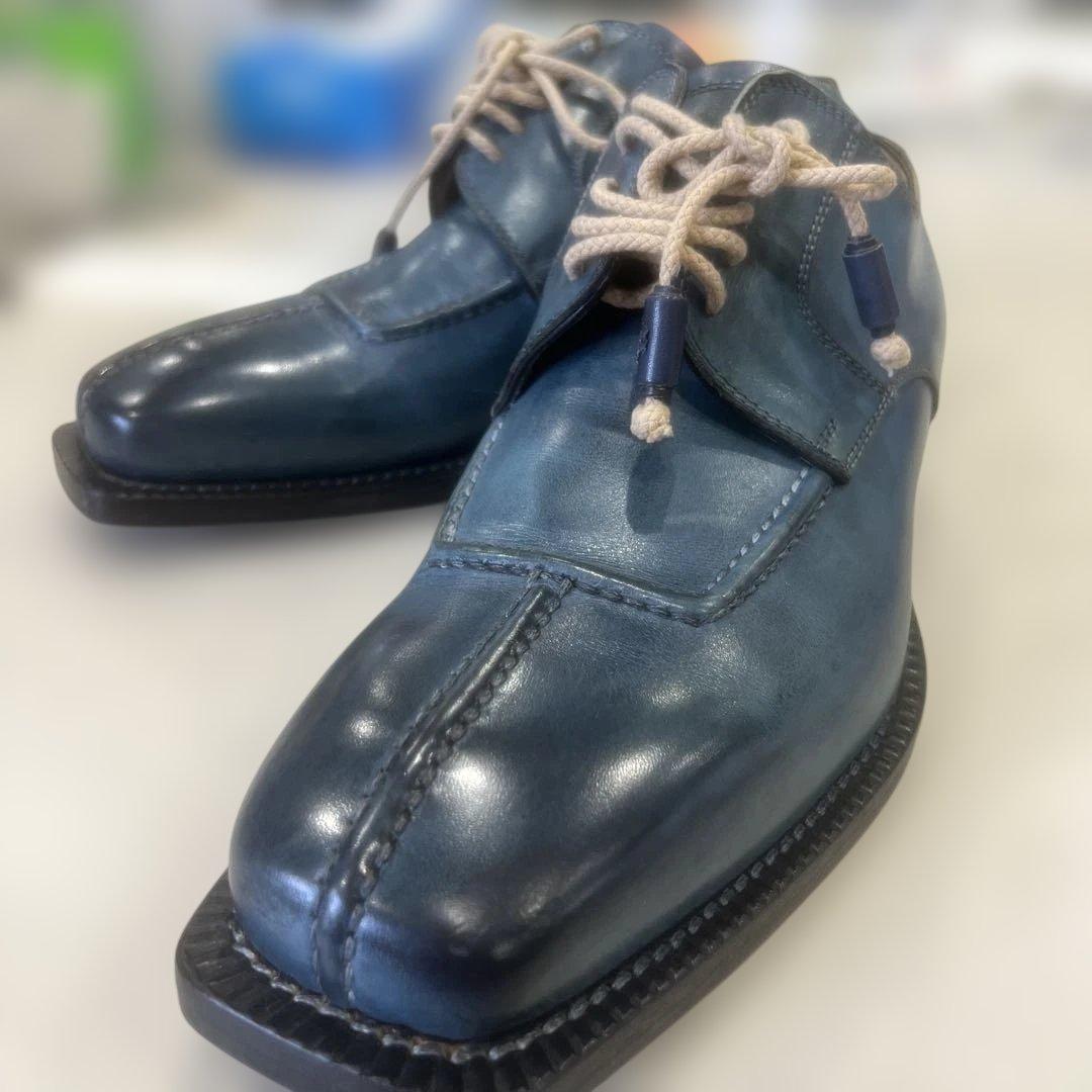 最終値下げ‼️値下げ不可‼️932 ネイビー レザー ドレスシューズ
