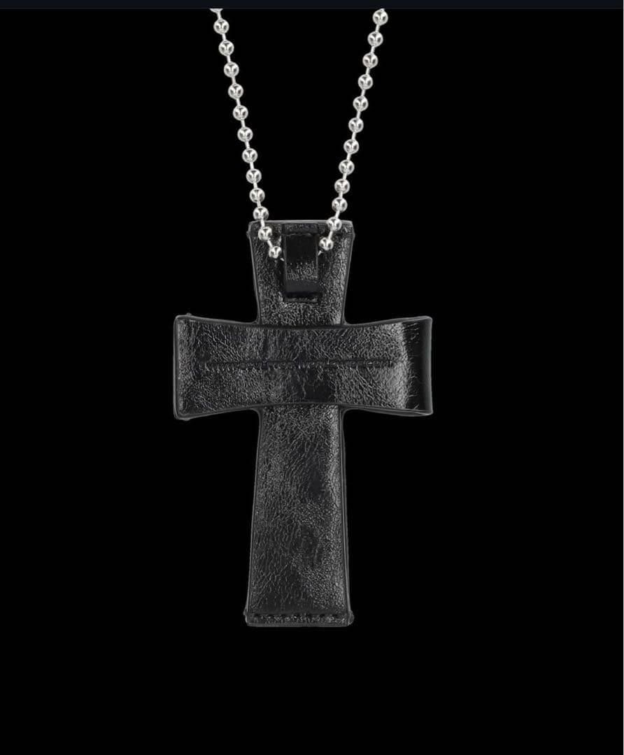 小物 sculptor crossleather strap wallet black