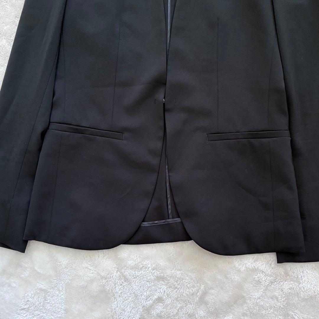 極美品】ICBファイド　ノーカラージャケット　黒ブラックMサイズ　通勤きれいめ