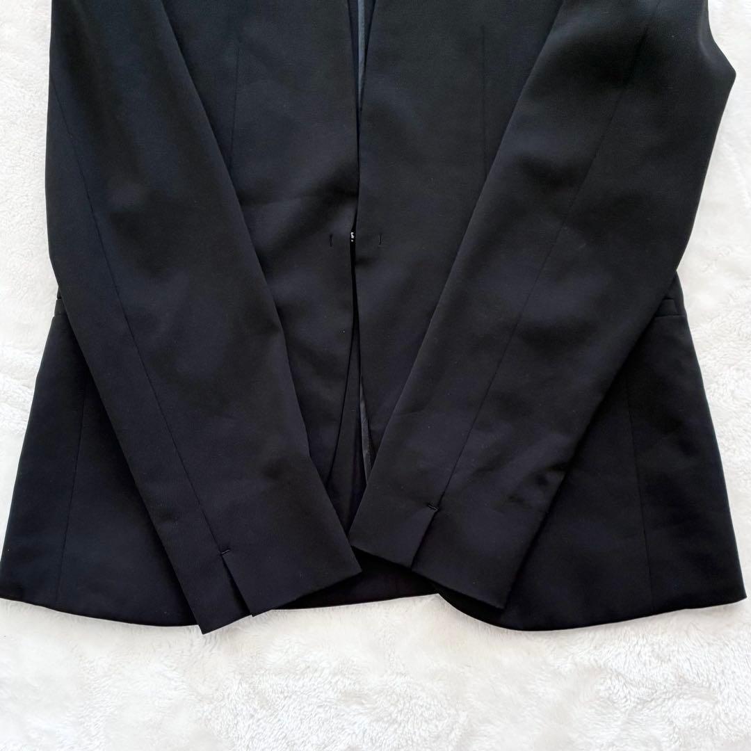 極美品】ICBファイド　ノーカラージャケット　黒ブラックMサイズ　通勤きれいめ