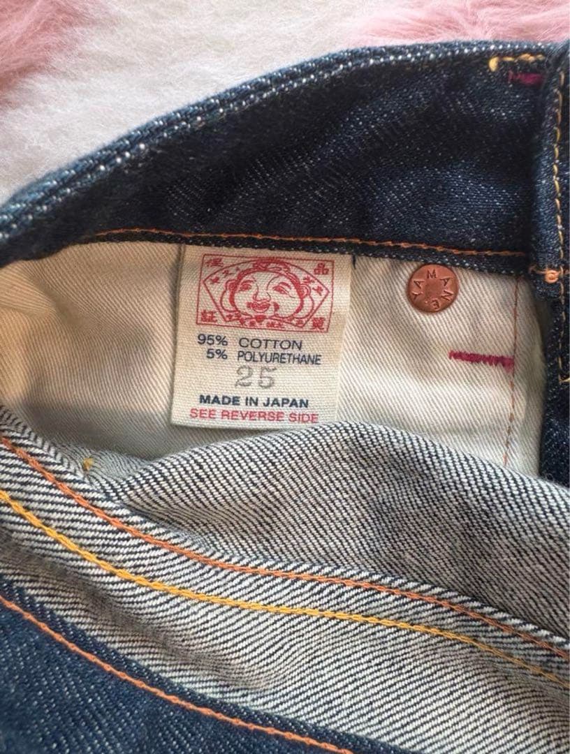 evisu donna ミニショートパンツ ダークデニム