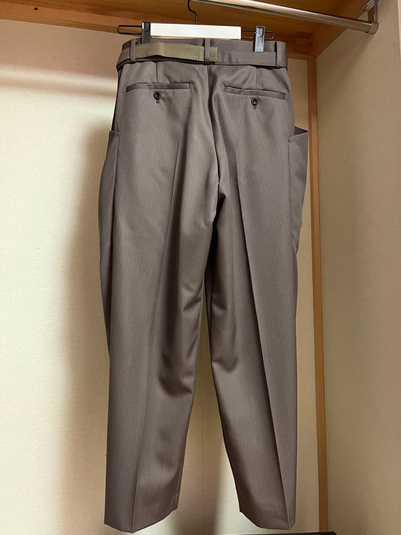 Sacai Doeskin Pants 25-03633M TAUPEサイズ1