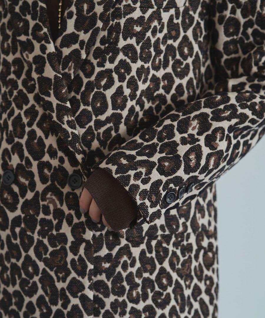 Loungedress レオパードジャケット ヒョウ柄 ブラウン