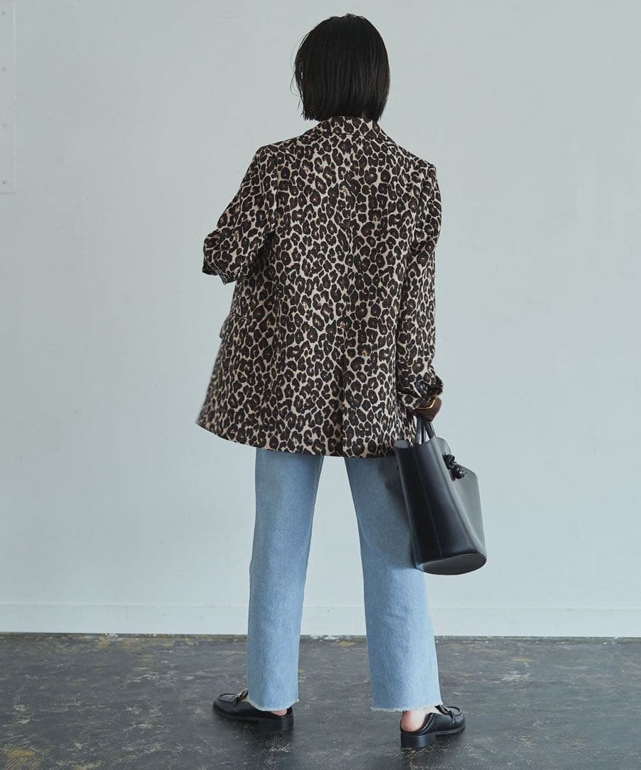 Loungedress レオパードジャケット ヒョウ柄 ブラウン