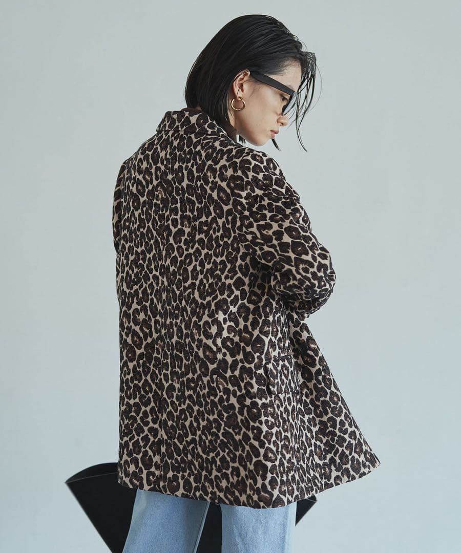 Loungedress レオパードジャケット ヒョウ柄 ブラウン