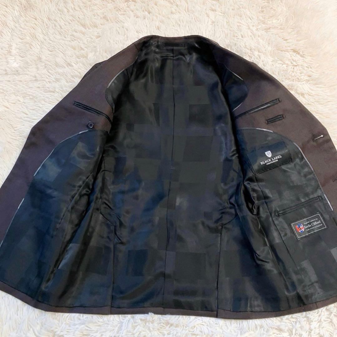 【英国生地】ブラックレーベルクレストブリッジ　スーツ　裏地チェック　美品　36R