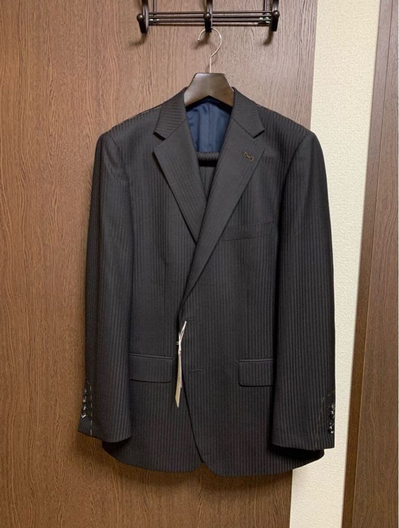 専用BB4新品未使用！英国服地ウール100%！上質なダークブラウンスーツ！極小訳