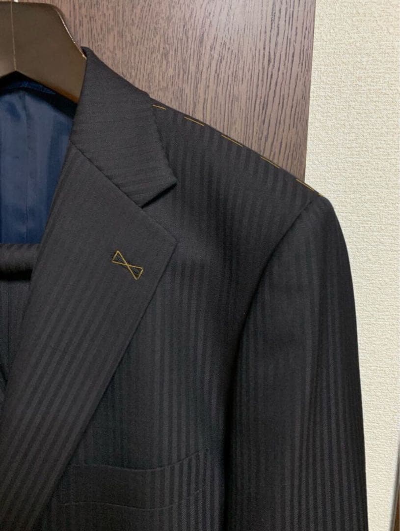 専用BB4新品未使用！英国服地ウール100%！上質なダークブラウンスーツ！極小訳