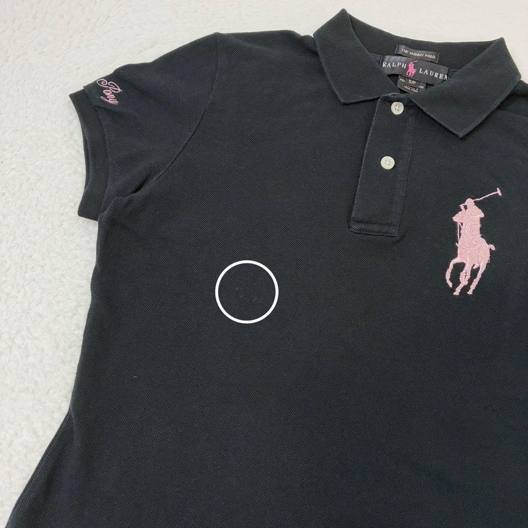 ラルフローレン　ポロシャツ　半袖　ピンクポニー　ビックポニー　ブラック　Sサイズ