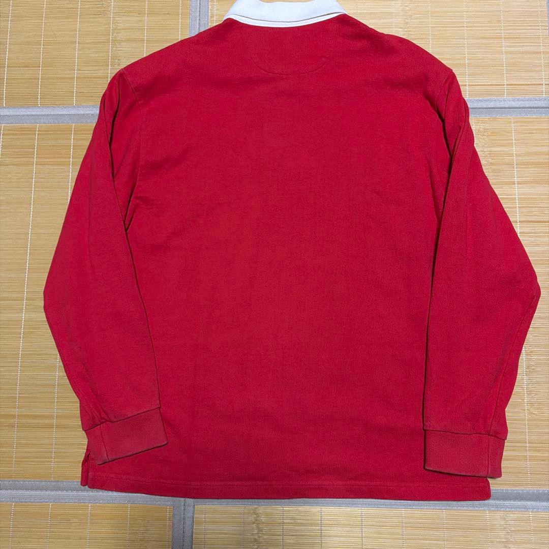 22ss Supreme BURBERRY Rugby ラガーシャツ　L 赤