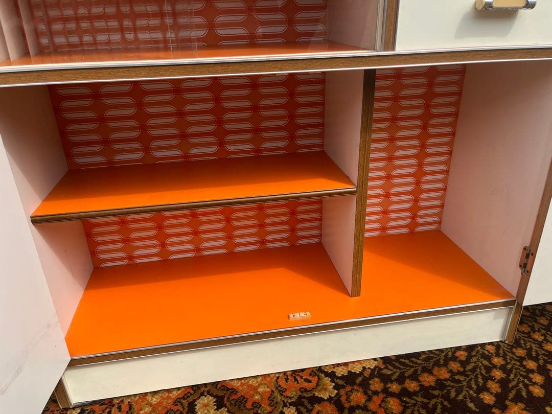 レトロポップ アーチ 昭和レトロ 当時物 インテリア アンティーク オレンジ