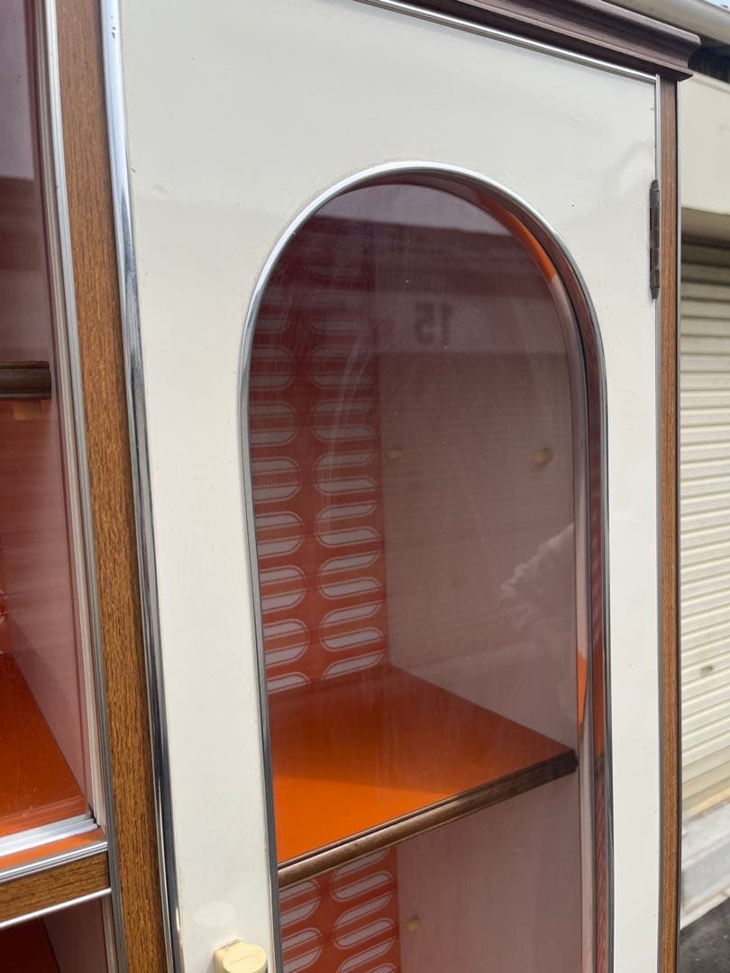 レトロポップ アーチ 昭和レトロ 当時物 インテリア アンティーク オレンジ