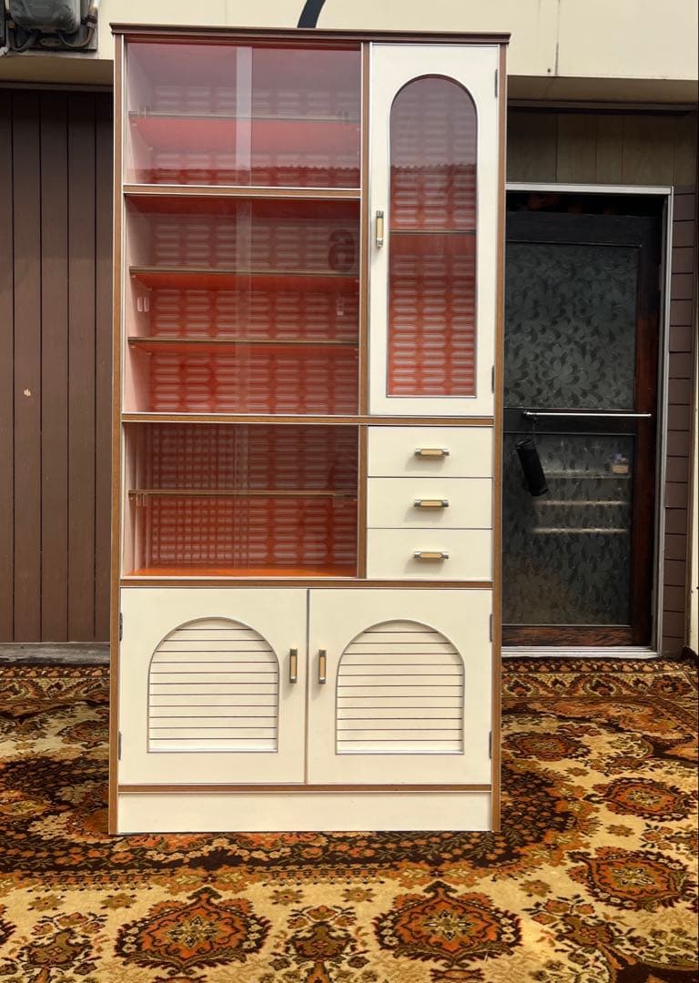 レトロポップ アーチ 昭和レトロ 当時物 インテリア アンティーク オレンジ