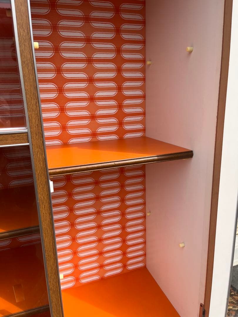 レトロポップ アーチ 昭和レトロ 当時物 インテリア アンティーク オレンジ