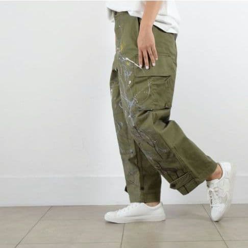 Veritecoeur カーゴパンツ ペイント