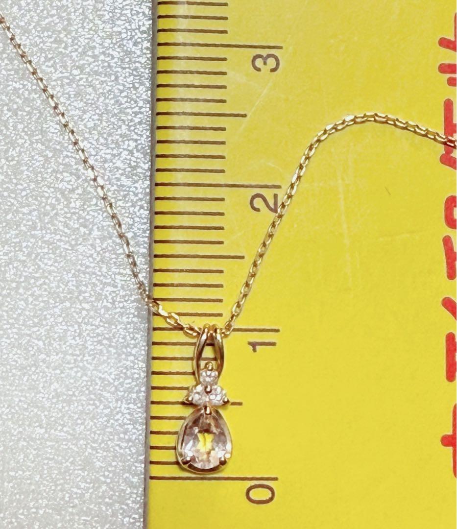 k10 モルガナイト　ダイヤモンド　ネックレス　10金