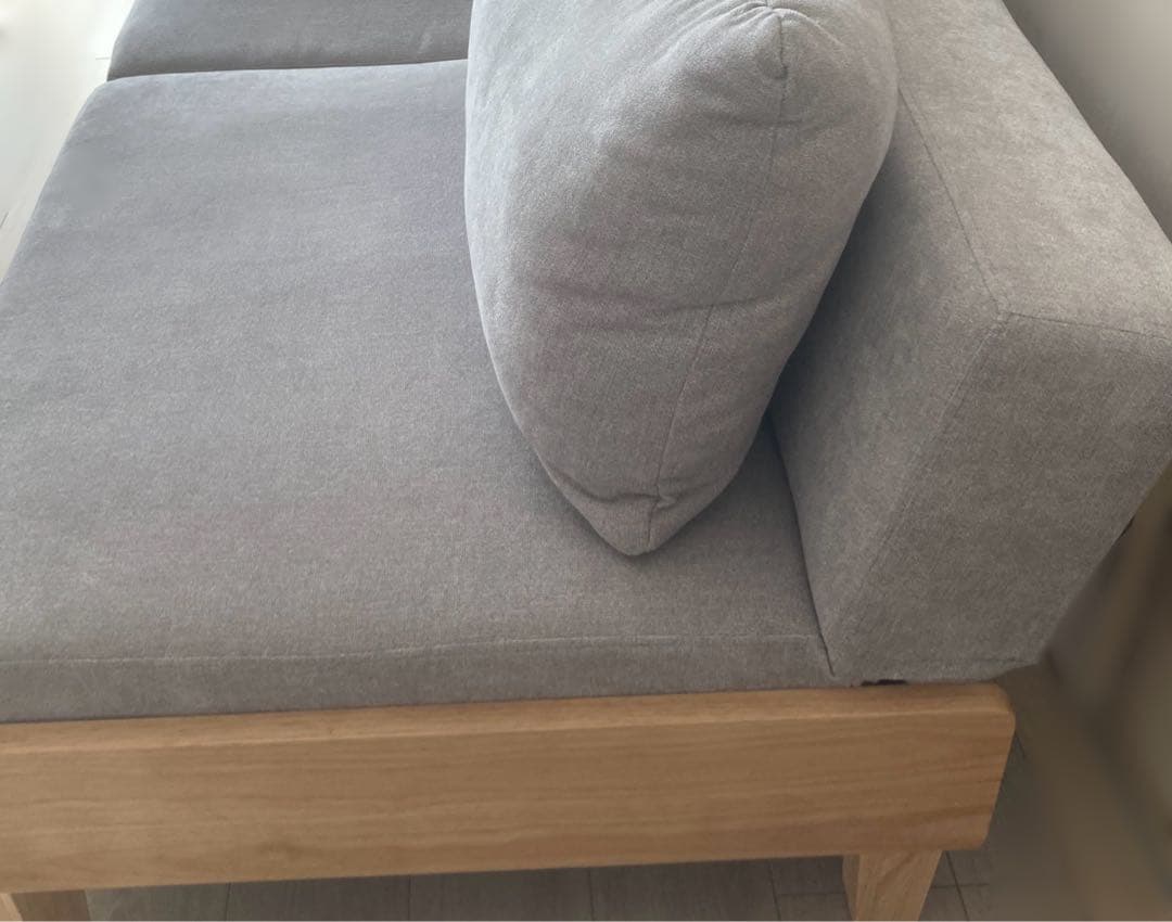 ソファー 2人〜3人掛け グレー リクライニングソファーベッド