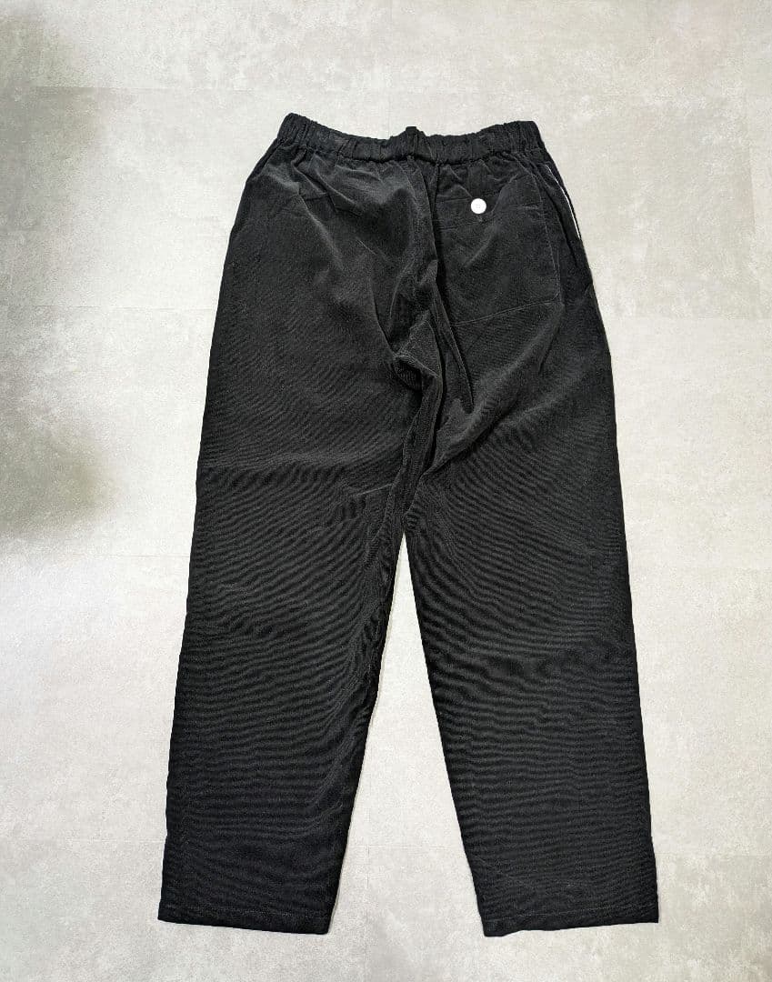 美品 HUIS遠州織物　みじんコール　イージーワークパンツ ブラック