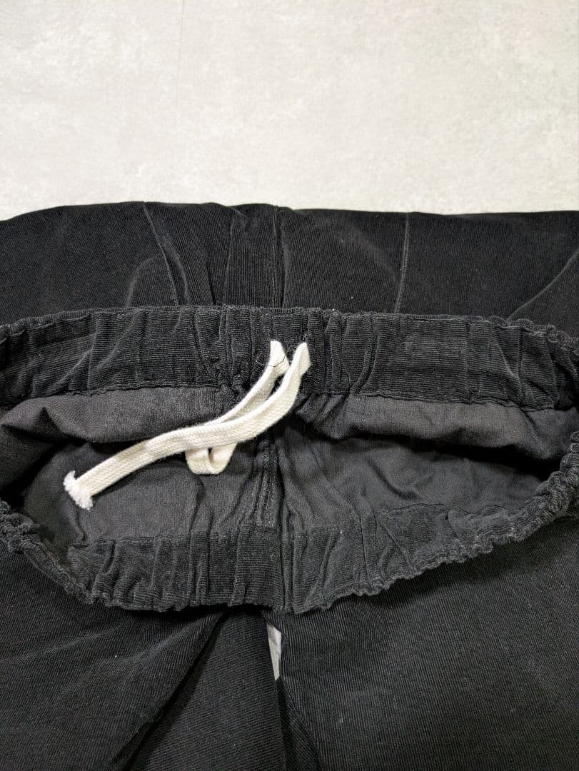 美品 HUIS遠州織物　みじんコール　イージーワークパンツ ブラック