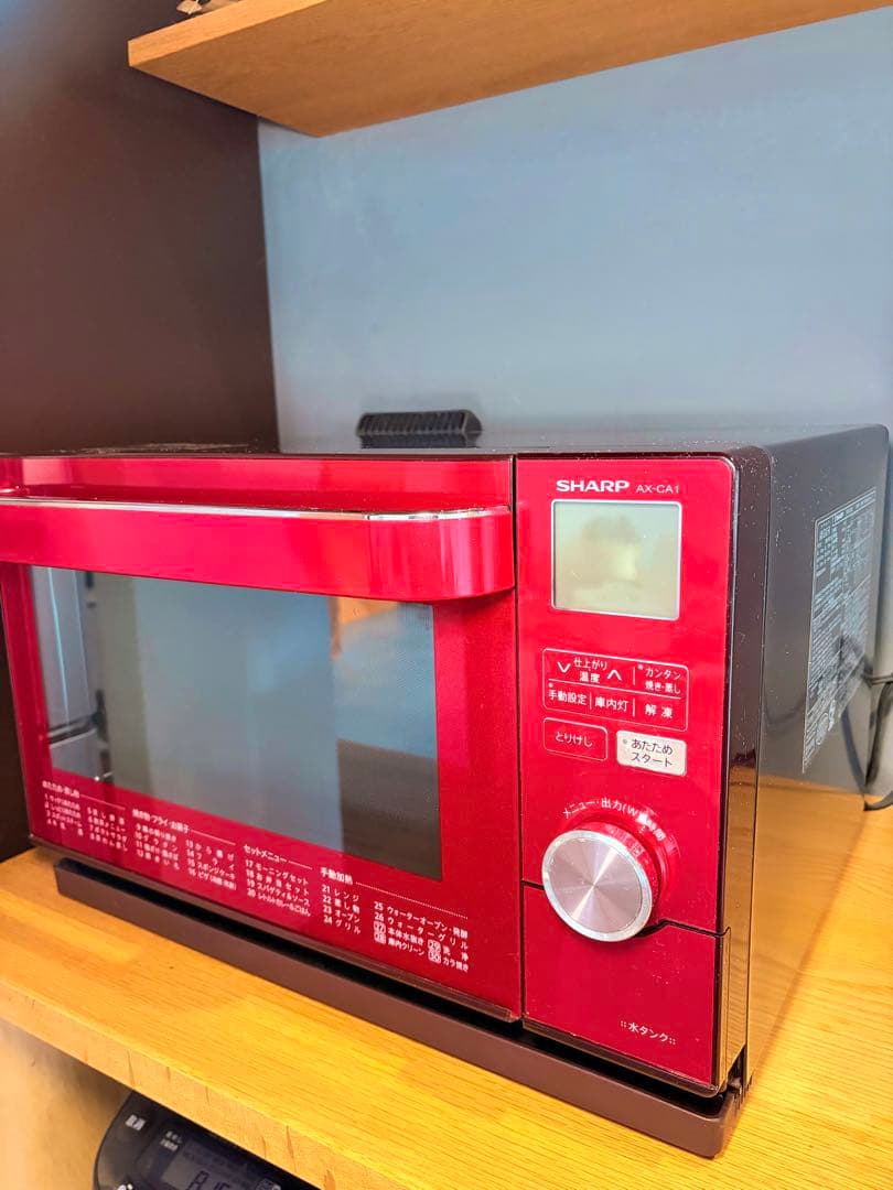 SHARP HEALSIO オーブンレンジ レッド　AX-CA1-R