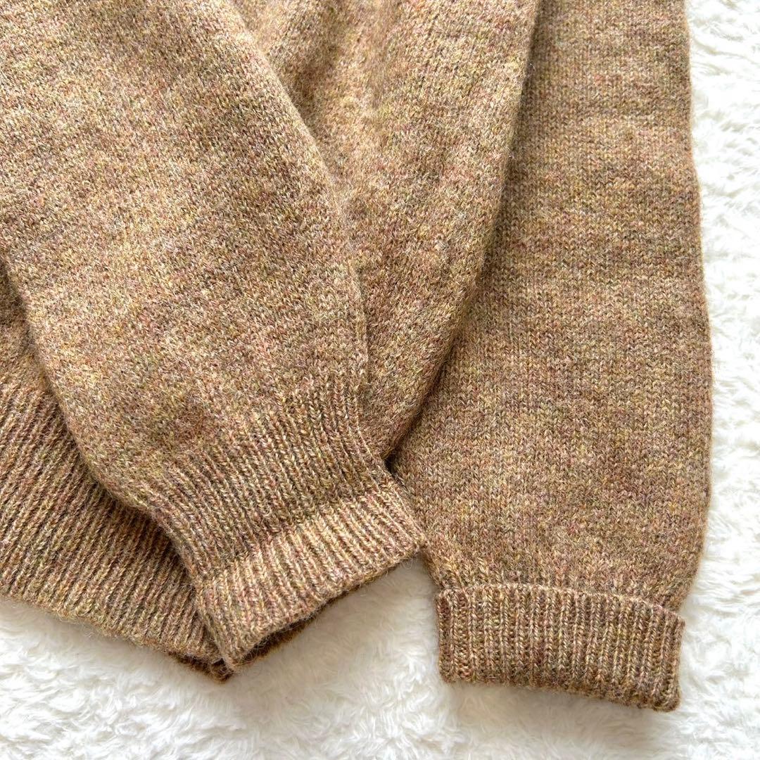 【美品】PAPAS パパス　国旗　長袖　ウール　ニット　セーター　ビックロゴ