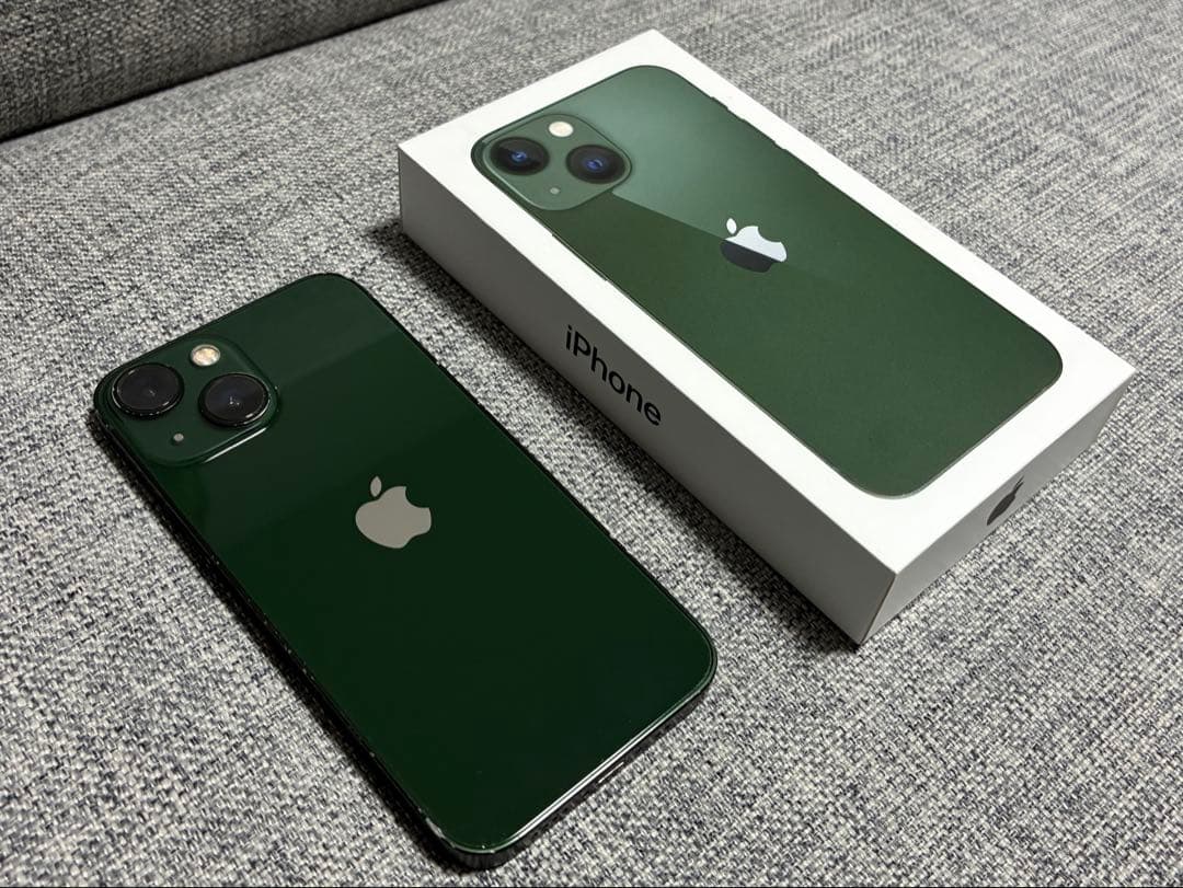 iPhone 13mini／グリーン／128GB／SIMフリー／バッテリー77%