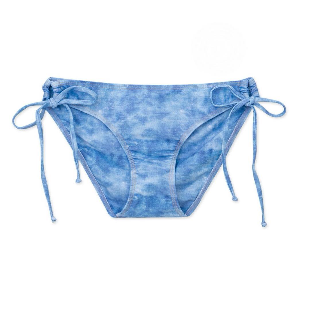 AIR SPACE ミドルブルー 盛れる　ビキニ　XS.Sサイズ　デニムプリント