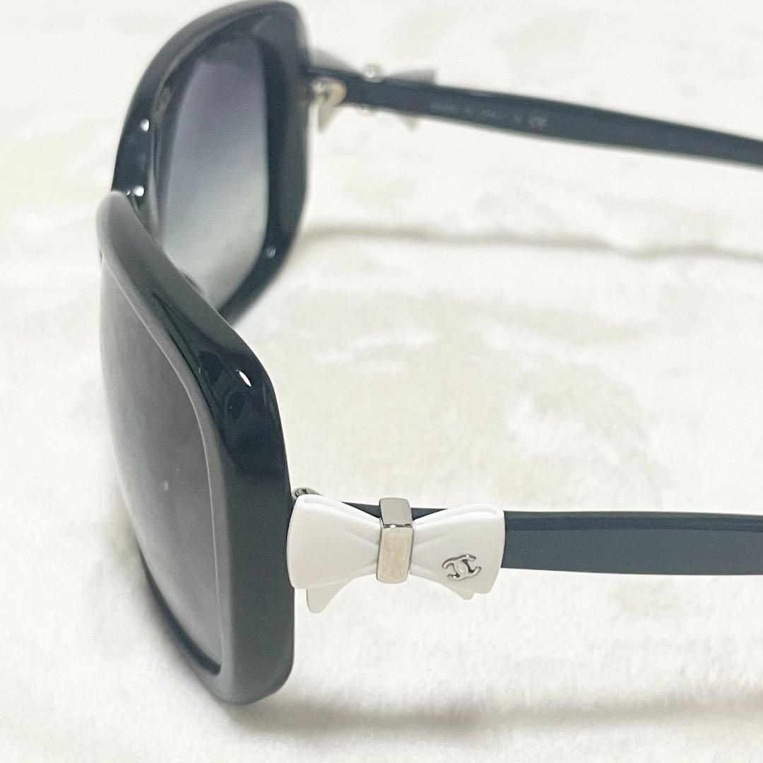 極美品 CHANEL ブラック×ホワイト リボンモチーフ 5171-A 希少