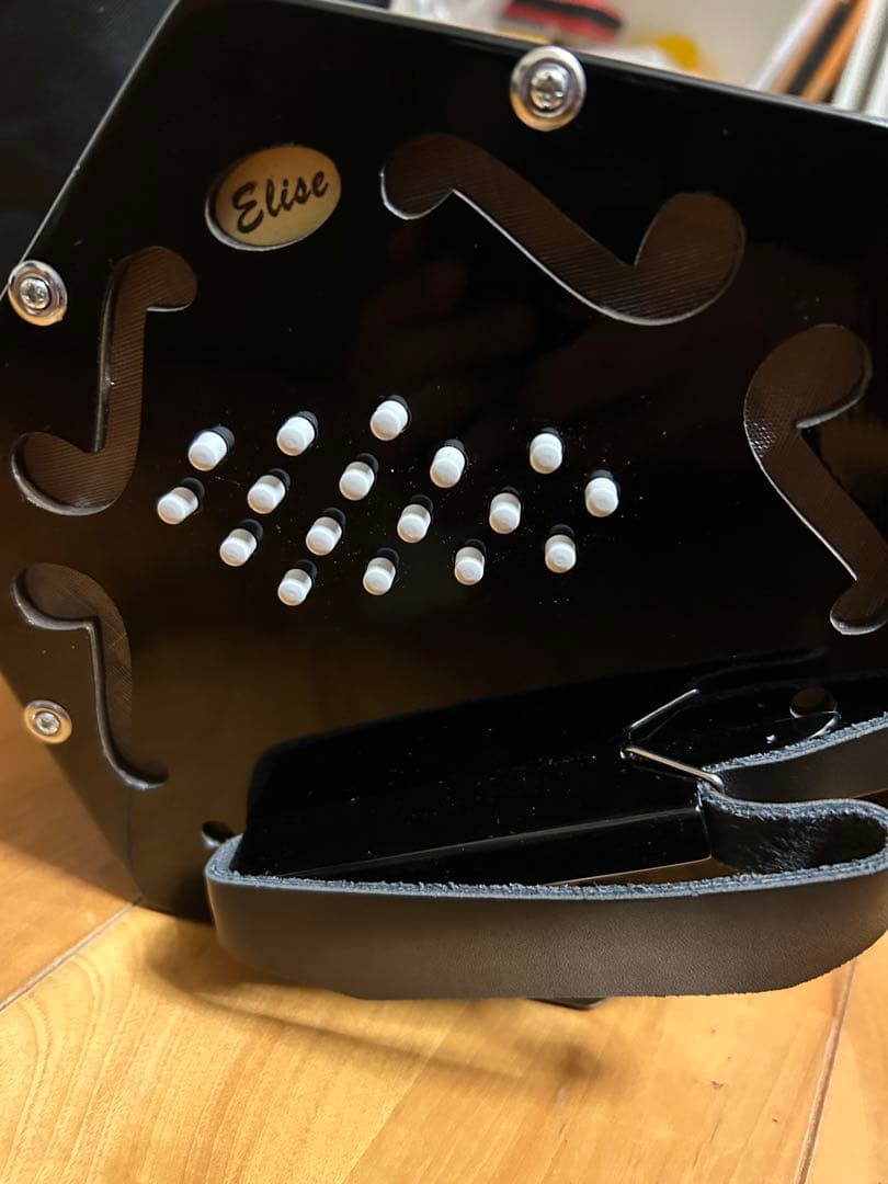 Elise ハイデン・デュエット・コンサーティーナ ブラック 収納バッグ付き