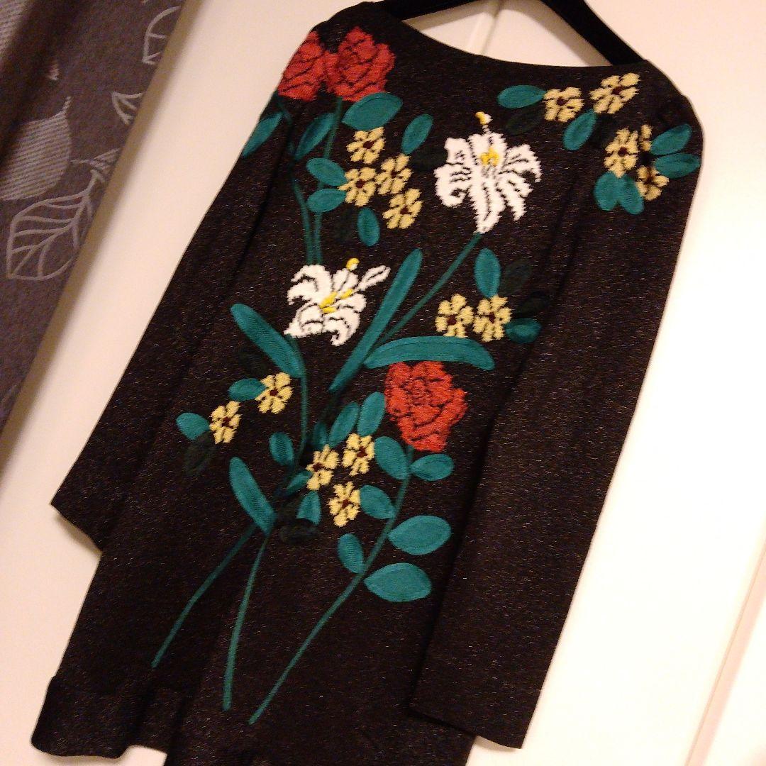 ★斎藤都世子★サイトウトヨコ★ニット★チュニック★刺繍★