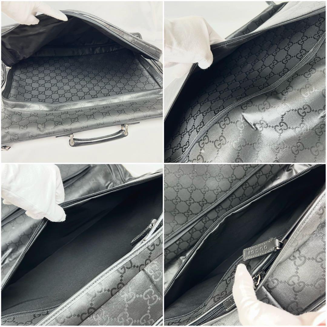 希少 GUCCI グッチ ガーメントバッグ スーツケース GG 2Way 黒