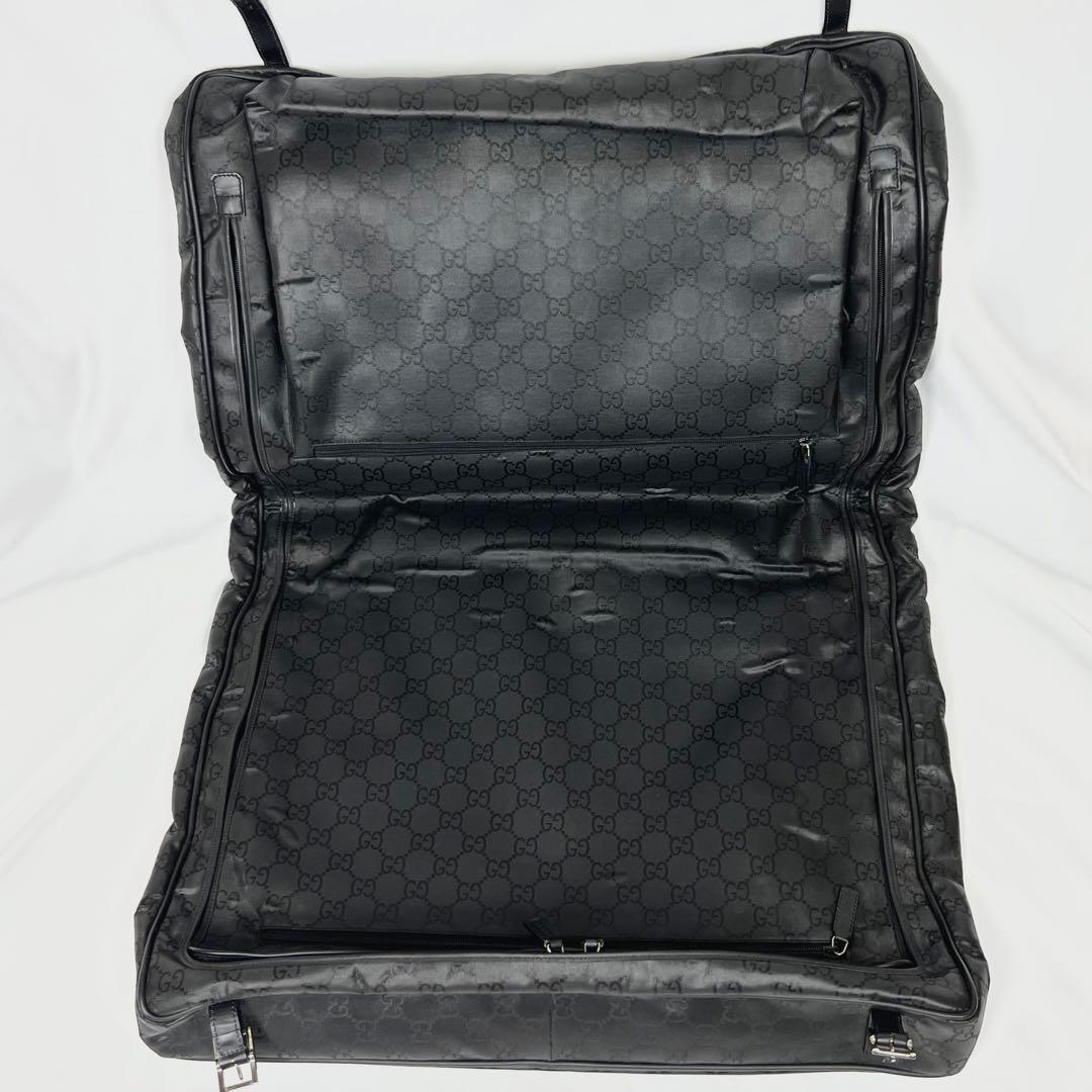 希少 GUCCI グッチ ガーメントバッグ スーツケース GG 2Way 黒